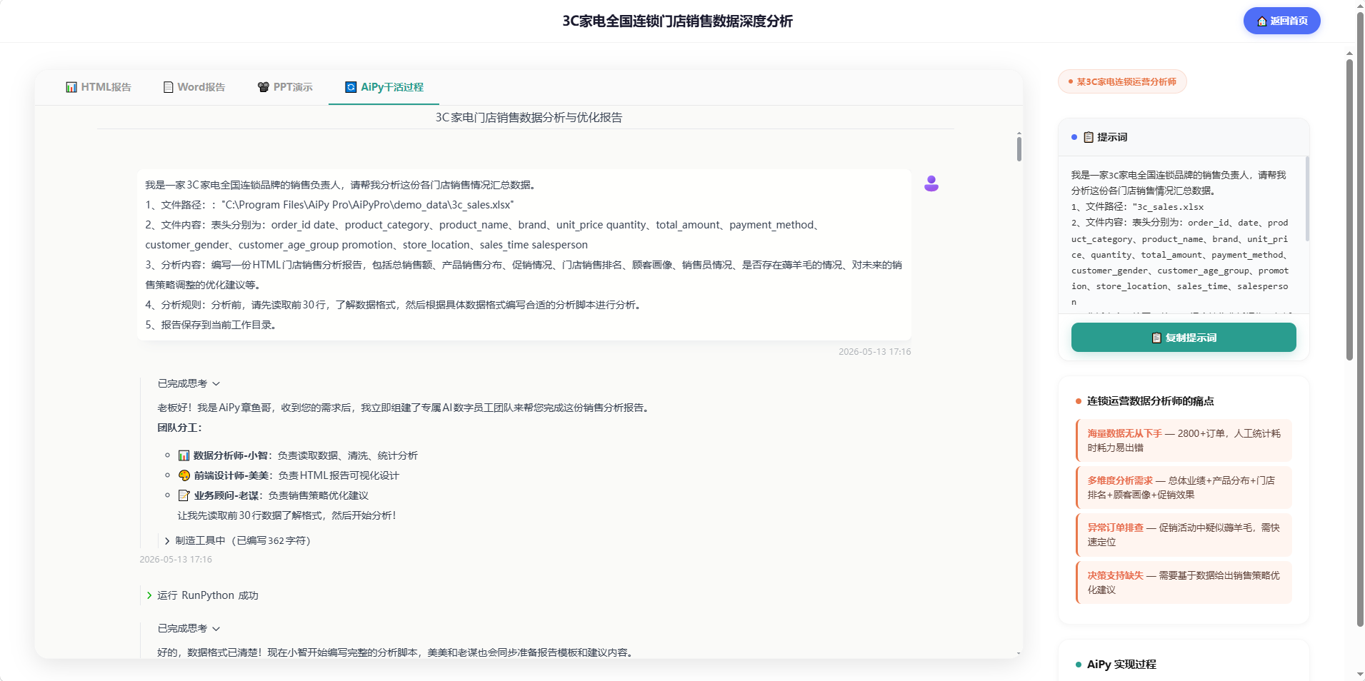 3C销售分析截图1